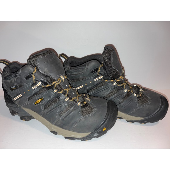 KEEN Utility Mens 9.5D Waterproof Steel Toe Work Boots Hiking Shoes Black - Picture 1 of 5